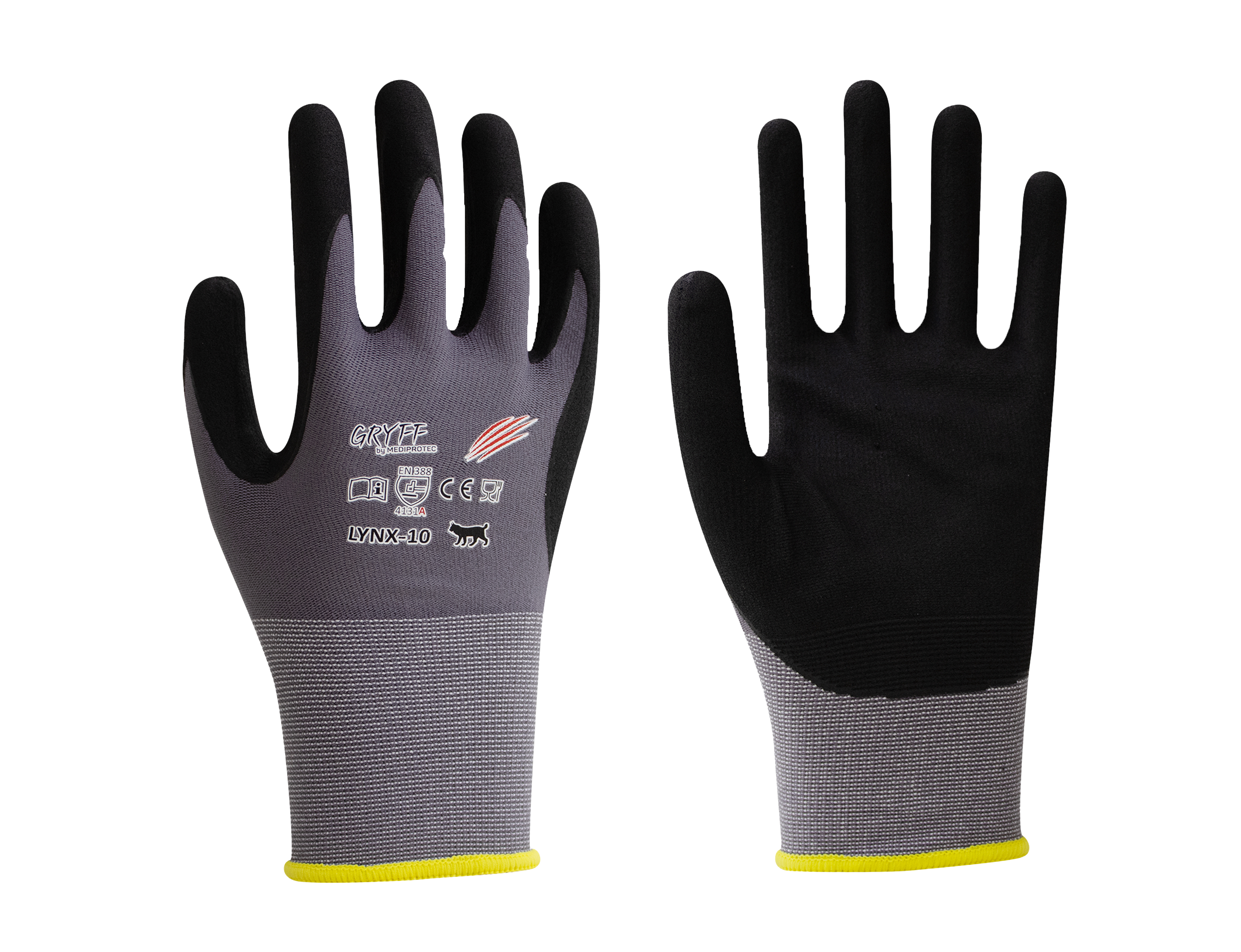 Gant nylon, spandex / mousse de nitrile